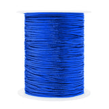 Mandala Crafts 1mm Metallic Cord Tinsel Elastic Rope for Gift Wrapping - Royal Blue Cord Stretch Wrapping Ribbon - 109 Yds Royal