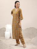 Libas Women'S Cotton Kurta Set (400357 Mustard S