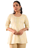 Libas Women'S Cotton Printed Regular Kurti (29326 Yellow