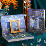 Aromoty Vintage Oil Painting B6 Notebook (Navy Blue-Gallery)