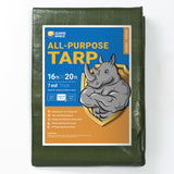 GUARD SHIELD Green Tarp Waterproof 16x20 Feet Medium Duty All Purpose Poly Tarps Cover 7mil