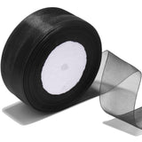 Bsikon 1-1/2 Inch Sheer Organza Ribbon 50 Yards Black Chiffon Ribbon for Gift Wrapping,Bouquets,Wedding,DIY Craft