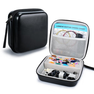 LOMEVE 85PCS Guitar Accessories Kit Holder Case Include Acoustic Strings, Tuner, Capo, 3-in-1 Restring Tool, Picks, Pick Holder,