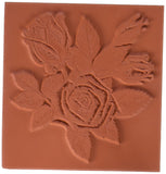Deep Red Stamps Rose Blooms Rubber Stamp 3.1 x 3.1inches