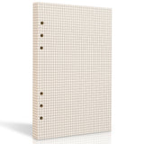 A5 Grid Refill Paper,6 Hole Punched,A5 Graph Rule Paper/Quad Rule Filler Paper For Filofax Planner/Binders/Organizer, 8.3X5.6 In