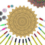 MFM TOYS DIY Mandala Wall Art Mandala Colouring Board 30x30CMS (Design 6)