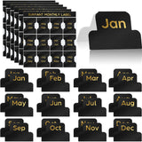72 Pieces Adhesive Monthly Stickers Planner Monthly Index Tab Decorative Label Calendar Stickers for Office Study Planner Journa