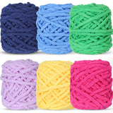 WSICSE Chenille Fluffy Yarn, Thick Soft Chunky Blanket Yarn for Crocheting Knitting Blanket DIY Plush Gifts, 6?00g Each 3.5 oz 5