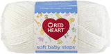 Red Heart White Soft Baby Steps Yarn 12/Pk 12 Pack