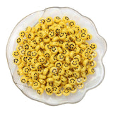 Pack of 200pcs Yellow Smile Face Bead 10mm Acrylic Happy Face Spacer Beads for DIY Choker Bracelet Earring Necklace Craft Making