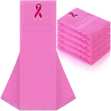 Newwiee 6 Pcs Breast Cancer Awareness Football Towel Rose Red Pink Ribbon Breast Cancer Decorations for Believe Hope Ribbon Cott