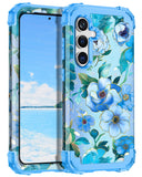 Hekodonk for Galaxy S24 FE Case,Three Layer Heavy Duty Shockproof Protection Hard Plastic+Soft Silicone Full Body Drop Protectiv