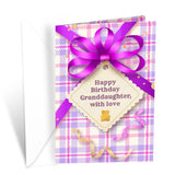Prime Greetings Happy Birthday Card For Granddaughter, Made in America, Eco-Friendly, Thick Card Stock with Premium Envelope 5in