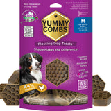 Yummy Combs Dog Dental Treats - Vet VOHC Approved - Delicious Chicken Protein - Removes Tartar with Cleaning Comb Shape - Dental