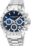 Sthrling Original Mens Chronograph Watch Stainless Steel Bracelet with Screw Down Crown and Water Resistant to 100 M. Analog Dia