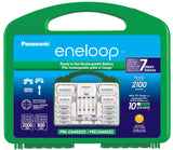 Panasonic KJ17MCC82A eneloop Power Pack, 8AA, 2AAA, 2 C Adapters, 2 D Adapters, Advanced Individual Battery Charger and Plastic 