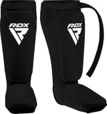 RDX Shin Guards Kickboxing Muay Thai, SATRA Approved, MMA Leg Instep Protection Pads, Sparring Training Martial Arts Boxing, Ela