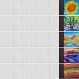 Engrowtic 75 Pcs Mini Magnetic Canvas Panel 3 x 3 Inch Square Small Canvas Boards with Magnet Back for Painting Fridge Art Paint
