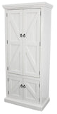 American Heartland Rustic Double Door Pantry, Bright White