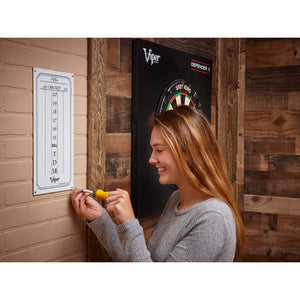 Viper Dry Erase Scoreboard, Cricket And 01 Dart Games, White, 15.375'' H X 7.875'' W