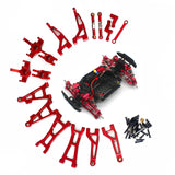 RWLZLB Compatible with Hyper GO RC Car Parts, 1/16 Metal Upgrade Aluminum Accessories, Red Replacement Parts kit for H16BM H16GT