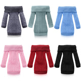 Fourluoo 6 Pcs Fall Doll Clothes 11.8 Inch Fashion Doll Sweater Outfits Sweet Accessories for Party Birthday Gifts(Green, Black,