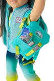 American Girl Corinne Tan Girl of the Year 2022 18-inch Doll Camping Accessories with Backpack and Canteen, For Ages 8+