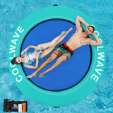COOLWAVE Inflatable Water Hammock, Round Floating Ring for Pool and Lake, Portable Water Hammock for Parties and Relaxion, 8FT, 