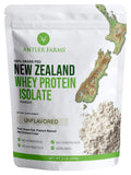 Antler Farms - 100% Grass Fed New Zealand Whey Protein Isolate, Unflavored, 2 lbs - Pure and Clean, 2 Ingredients, Delicious, Co