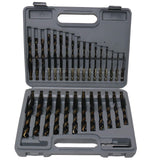 Drill America 29 Piece Quick Change Hex Shank Drill Bit Set, 1/16 1/2 in Plastic Case
