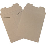 Aviditi 9 x 11 1/2 Stayflats Rigid Flat Mailers, Kraft, For Keeping Documents, Photos, and Artwork Protected During Shipping (