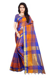 Leriya Fashion Womens Cotton Silk Blue Saree (Blue)