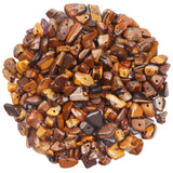 500 pcs Natural Chip Stone Beads, Tiger Eye 5-8 mm Irregular Gemstones Healing Crystal Loose Rocks Bead Hole Drilled for Jewelry