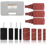 DCT 1/4 Inch Drive Drill Press Sanding Drum Kit Rubber Sanding Drums (0.51.5 Inch) and Spindle Sander Sleeves, 20pc