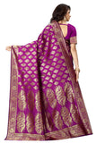 Sugathari Womens Banarasi Saree Pure Kanjivaram Silk Saree Soft New Ladies 2023 Design Wear Pattu Sarees Latest Cotton Party Sari Collections With Blouse Piece For Wedding Sadi (Pari 75 Purple)