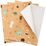 The Gift Wrap Company 58191810 Cafe Culture Flat Gift Wrapping Paper Sheet Set, 30 x 23, Multicolor, 3 Pieces