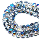 DIQIO 10mm Sparkle Rondelle Crystal Beads for Jewelry Making - Spacer Faceted Beads for Bracelets(57-60pcs, Translucent Blue)