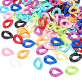 PH PandaHall 200 pcs Acrylic Linking Rings, 10 Colors Quick Link Connectors for Earring Necklace Jewelry Eyeglass Chain DIY Craf