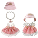 3-Piece Set - Clothes for 17cm Dolls - Doll Dress Set with Hat and Dress 3 Piece Outfit - Cute and Fashionable Clothes for Dolls