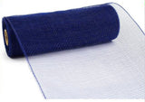 10 Inch x 30 Feet Deco Poly Mesh Ribbon Navy Blue Non Metallic : RE130219