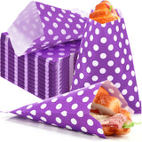 Potchen 400 Packs 5 x 7 Inches Treat Paper Bags Polka Dot Cookie Candy Buffet Small Treat Snack Bags for Food Sandwich Packaging