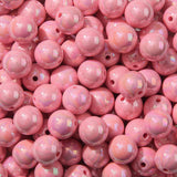 BERMRO 16mm Acrylic Bead 100pcs AB Color Bright Pink Focal Bead Chunk Bubblegum Beads for DIY Crafting Necklace Bracelet Jewelry