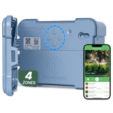 ImoLaza Outdoor Smart Sprinkler Controller, 4-Zone WiFi Irrigation Controller with Hyper-Local Weather, App Remote Control, Work