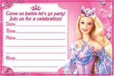 Happy Choices Set of 20 Barbie -Themed Happy Birthday Invitation Cards & Envelopes - Lightweight (240g), Postcard Style Invites for the Perfect Party Pack