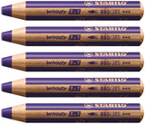 STABILO Multi-Talented Pencil Woody 3-in-1 Box of 5 Violet