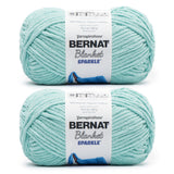 Bernat Blanket Sparkle Aqua Yarn - 2 Pack of 10.5oz/300g - Polyester - #6 Super Bulky - 220 Yards - Knitting & Crochet