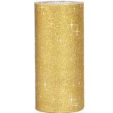 Outus Gold Glitter Tulle Ribbon for Gift Wrapping Easter Mother's Day Summer Spring 6 Inch by 25 Yards Fabric Tulle Ribbon Spark