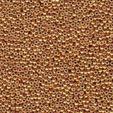 Duracoat Galvanized Yellow Gold Miyuki Japanese round rocailles glass seed beads 11/0 Approximately 24 gram 5 inch tube