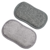 THEA MultiPurpose Scrub Sponge Pad (Pack of 2) NonScratch Reusable Microfiber Scrubber for Kitchen Utensils, Dish Wash, Bath