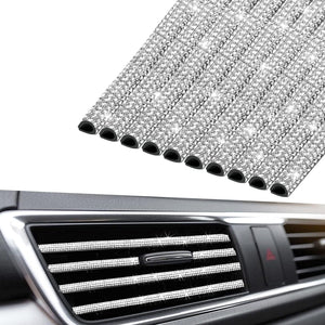Insauto Bling Car Vent Outlet Trim,Bling Car Accessories For Women And Girls,10Pcs Rhinestone Car Air Conditioner Vent Decoratio